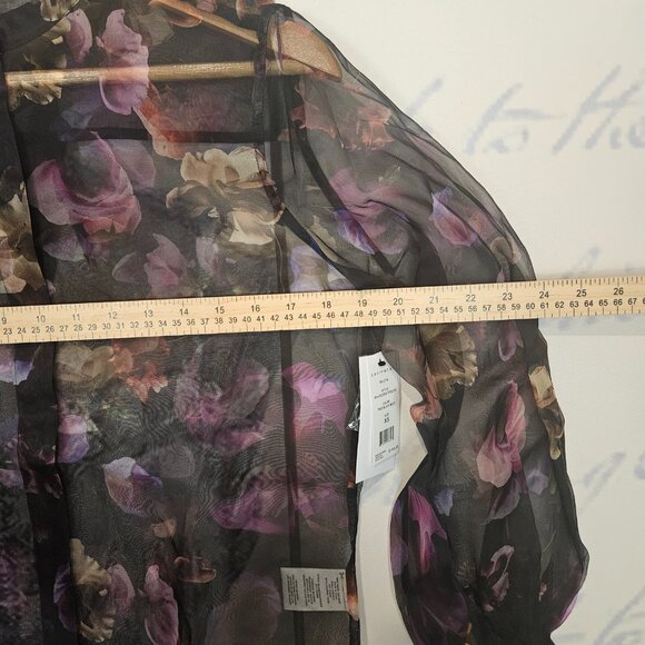 NWT Equipment Femme Boleyn Sheer Silk Floral Blouse Size XS $300 - Picture 8 of 10